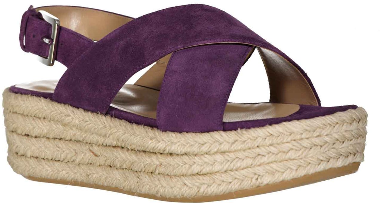 Sergio Rossi Sergio Rossi Leather Espadrilles Paars