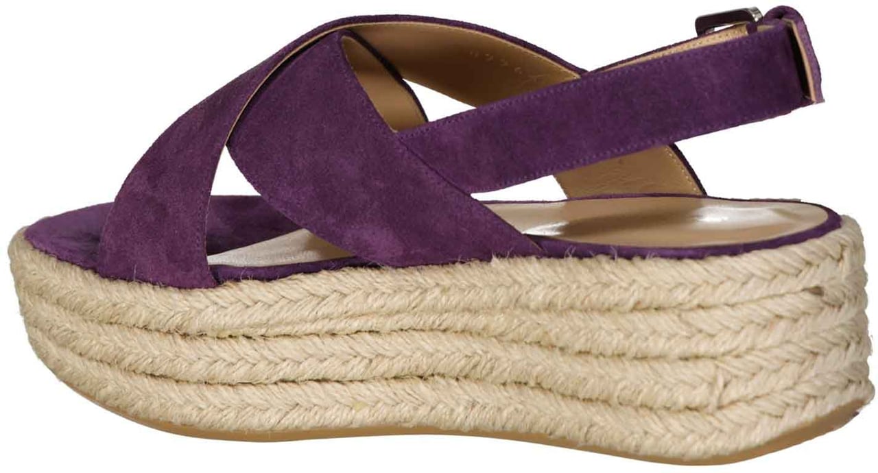 Sergio Rossi Sergio Rossi Leather Espadrilles Paars