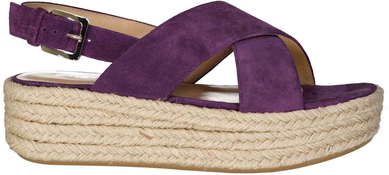 Sergio Rossi Sergio Rossi Leather Espadrilles Paars