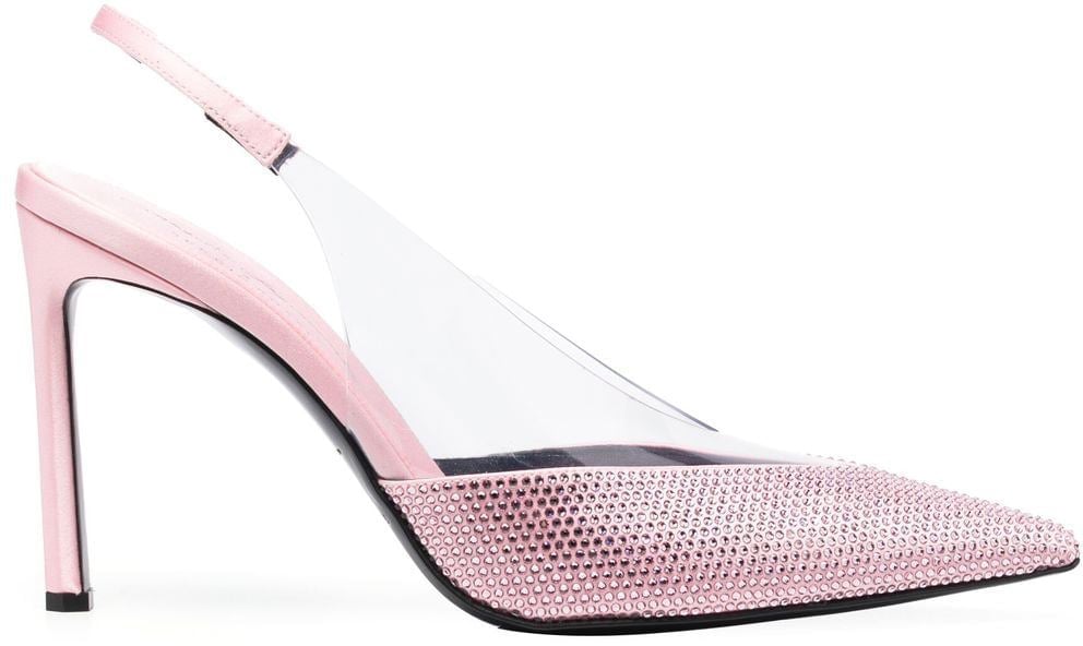 Sergio Rossi With Heel Pink Strass Roze