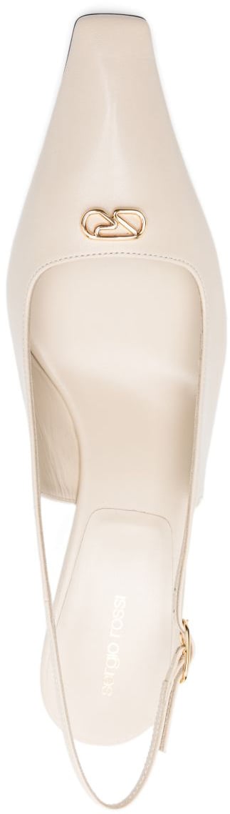 Sergio Rossi With Heel Parchment Wit
