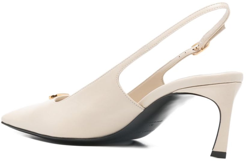 Sergio Rossi With Heel Parchment Wit