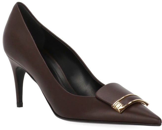 Sergio Rossi With Heel Burgundy Maroon