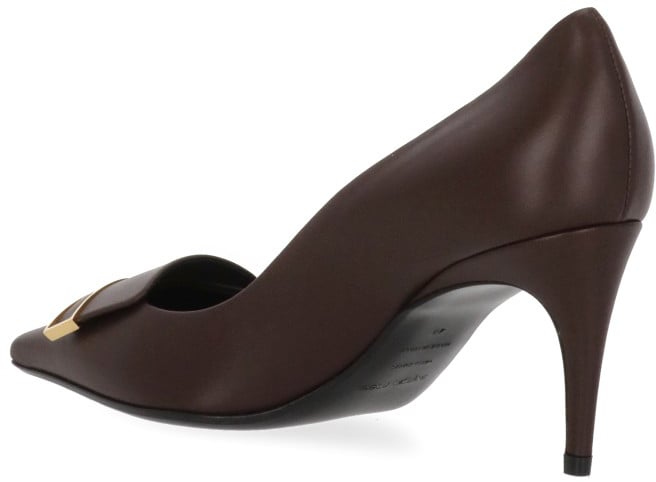Sergio Rossi With Heel Burgundy Maroon