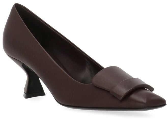 Sergio Rossi With Heel Burgundy Maroon