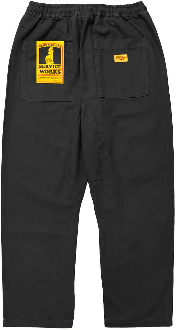 service works chef pants coton noir Zwart