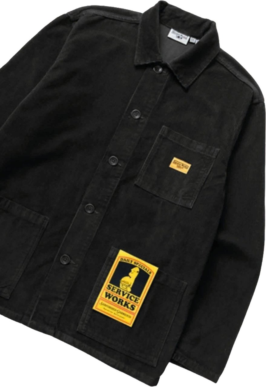 Service Works Canvas Chore Shirt Zwart Zwart