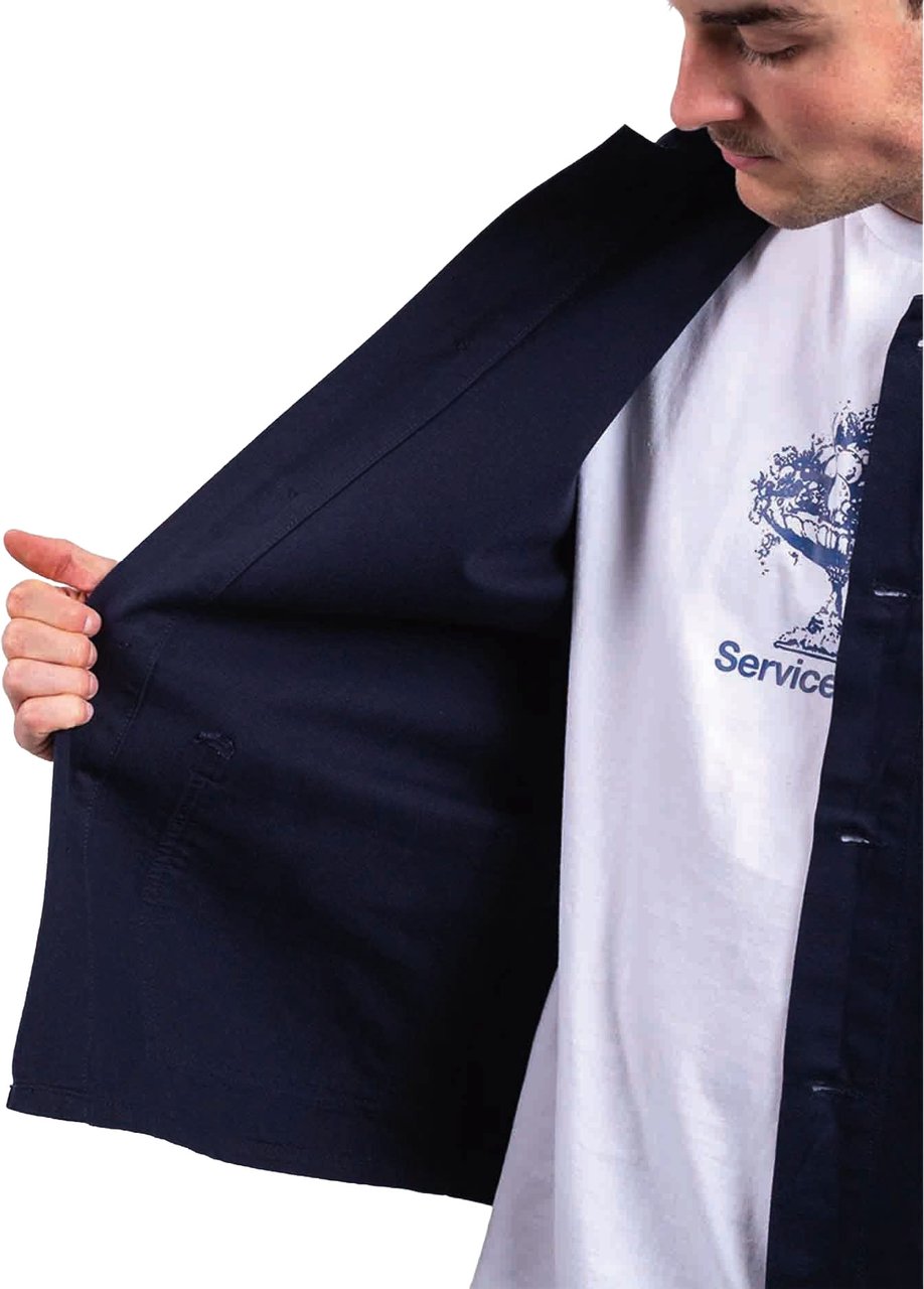 Service Works Canvas Chore Shirt Donkerblauw Blauw