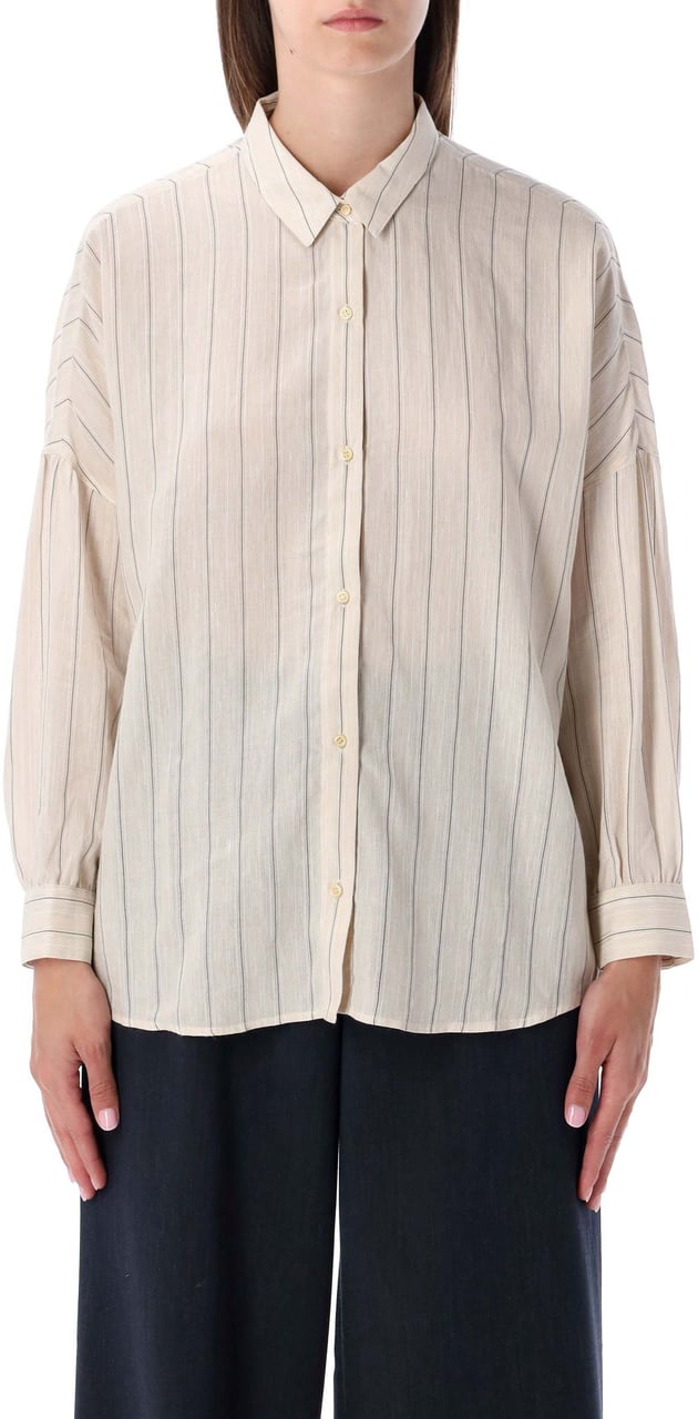 Sessùn Botan Shirt Sand Black Zwart