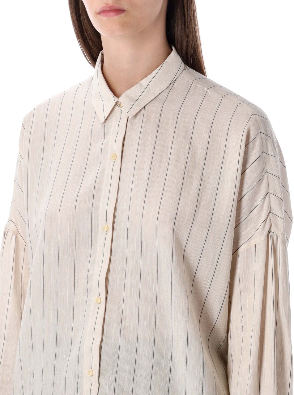 Sessùn Botan Shirt Sand Black Zwart