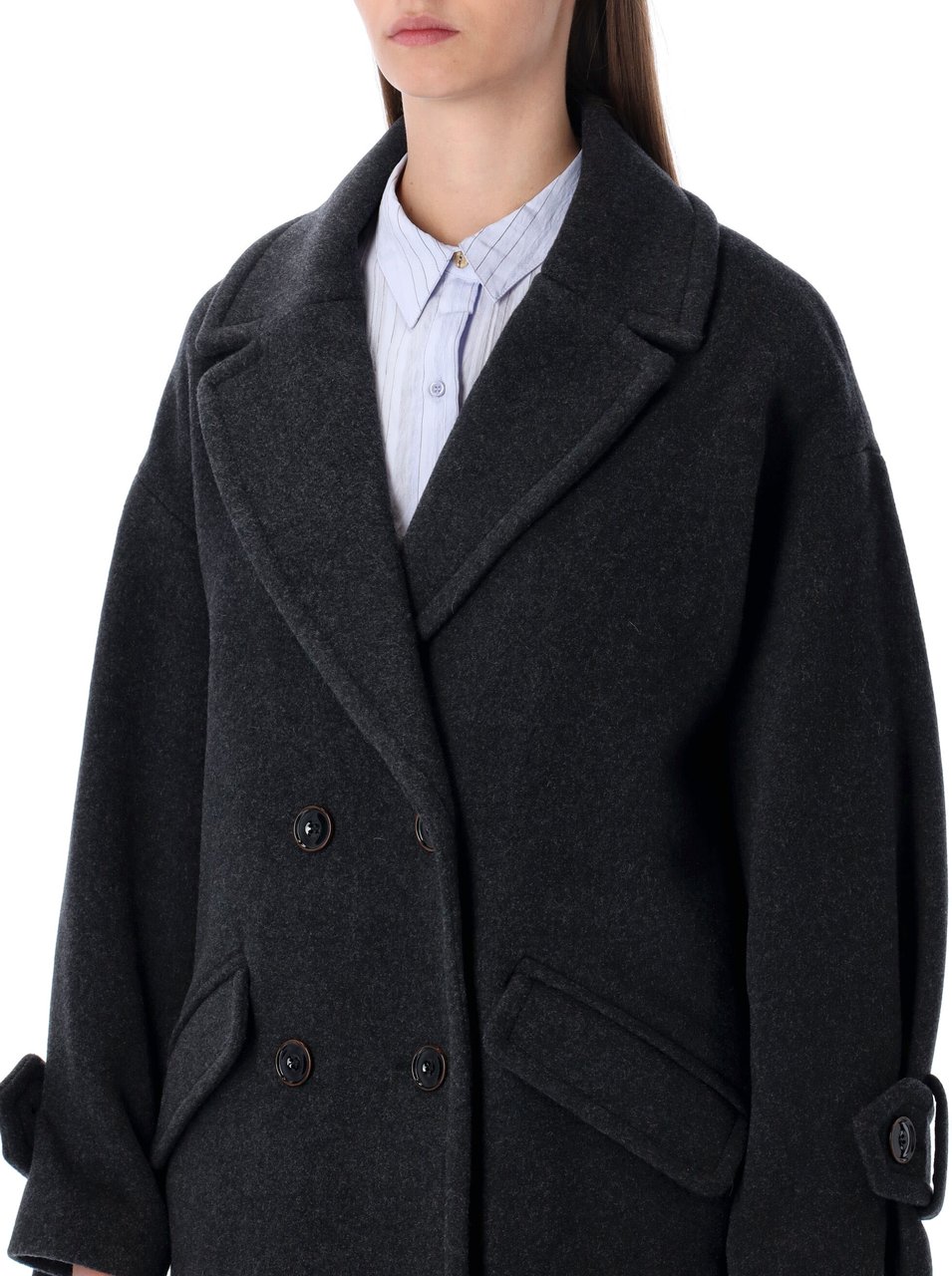 Sessùn Mia Coat Carbonella Grey Donkergrijs