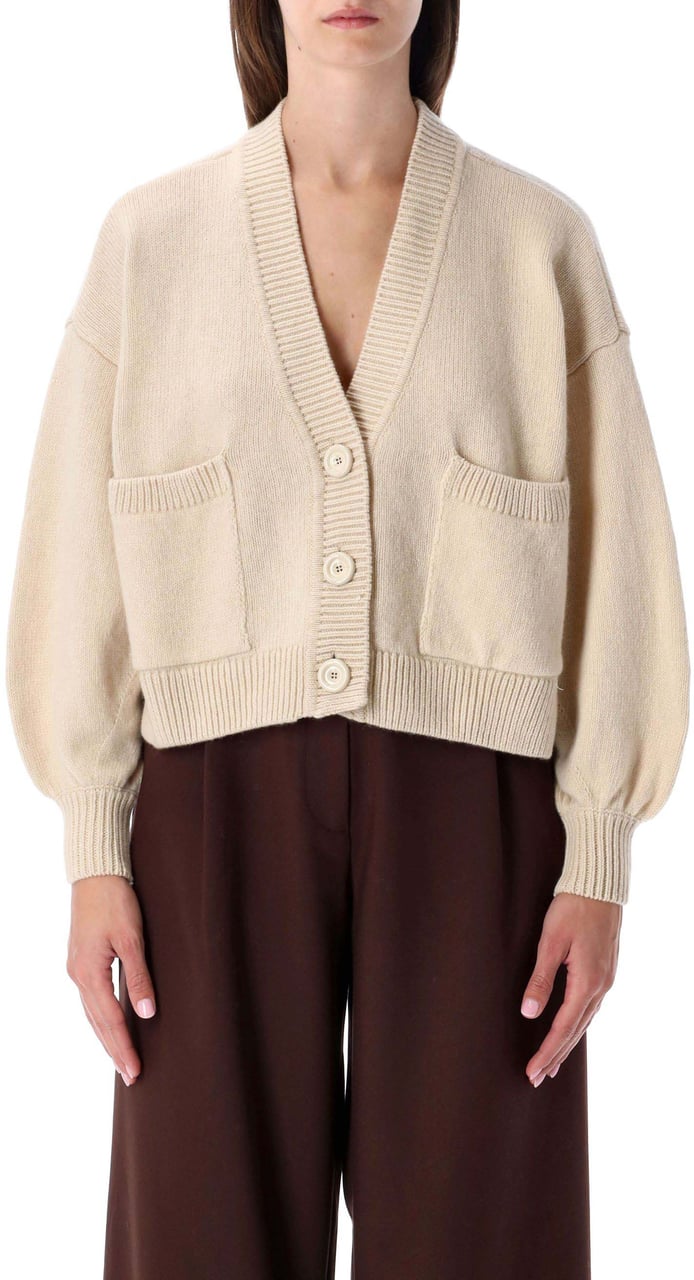 Sessùn Rossato Cardigan Fleur De Sal Neutraal