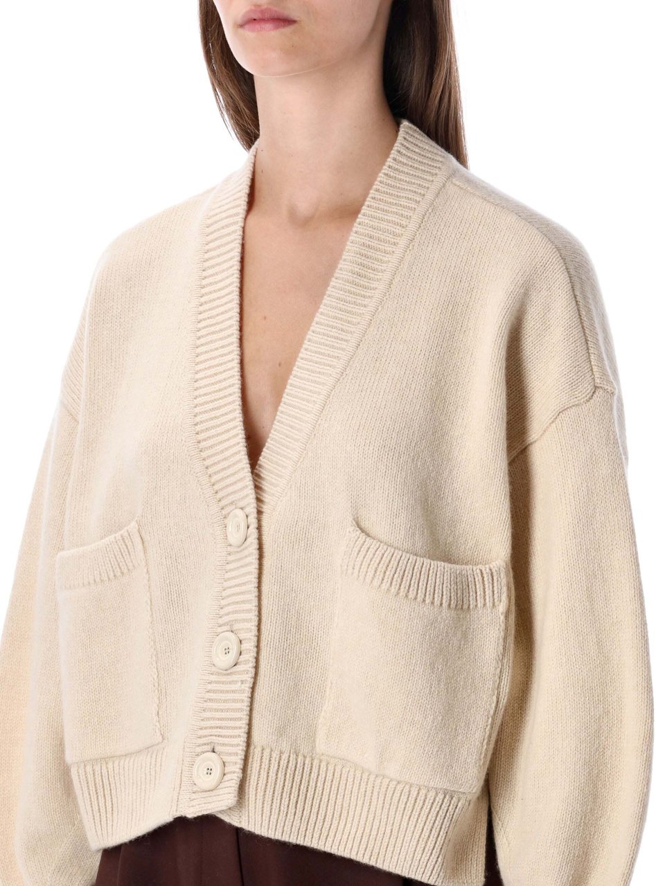 Sessùn Rossato Cardigan Fleur De Sal Neutraal