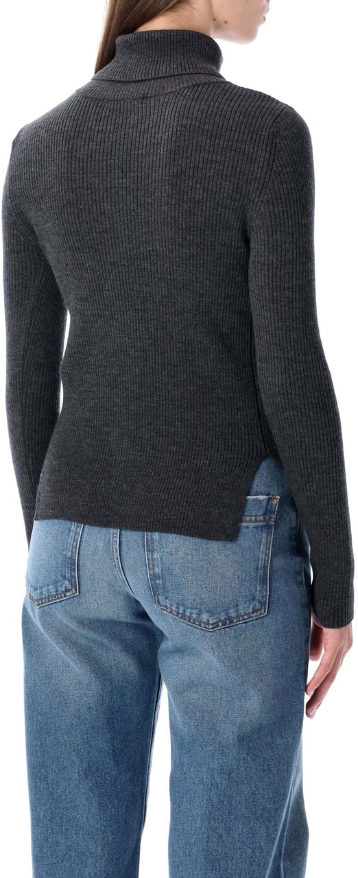 Sessùn Shimoteka High Neck Buttoned Cardigan Graffit Grey Grijs