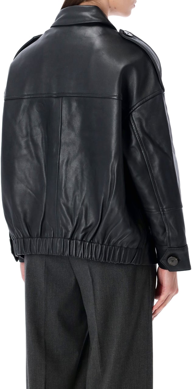 Sessùn Harriboyd Bomber Leather Nero Zwart