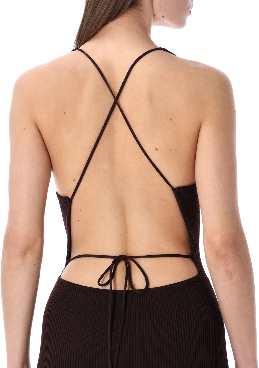 Sessùn Lameida Mini Dress Ganache Brown Bruin