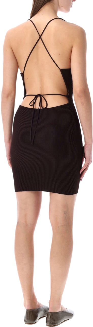 Sessùn Lameida Mini Dress Ganache Brown Bruin