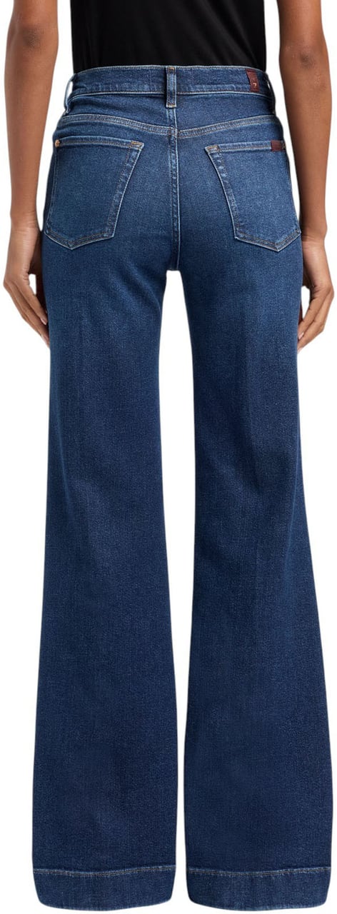 Seven Jeans Modern Dojo large rever bas denim brut délavé Blue wibe 7 For All Mankind 7U330A91 Divers