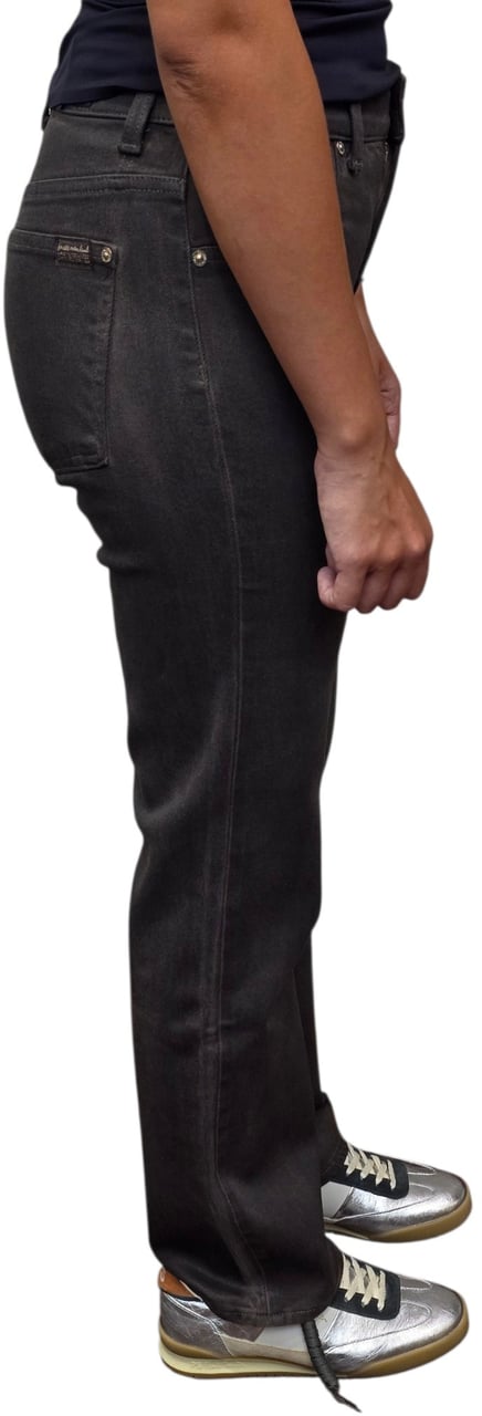 Seven Jeans Calie droit ajusté toile enduite choco vintage Coating Brown 7 For All Mankind 7UC90H42 Seven Divers