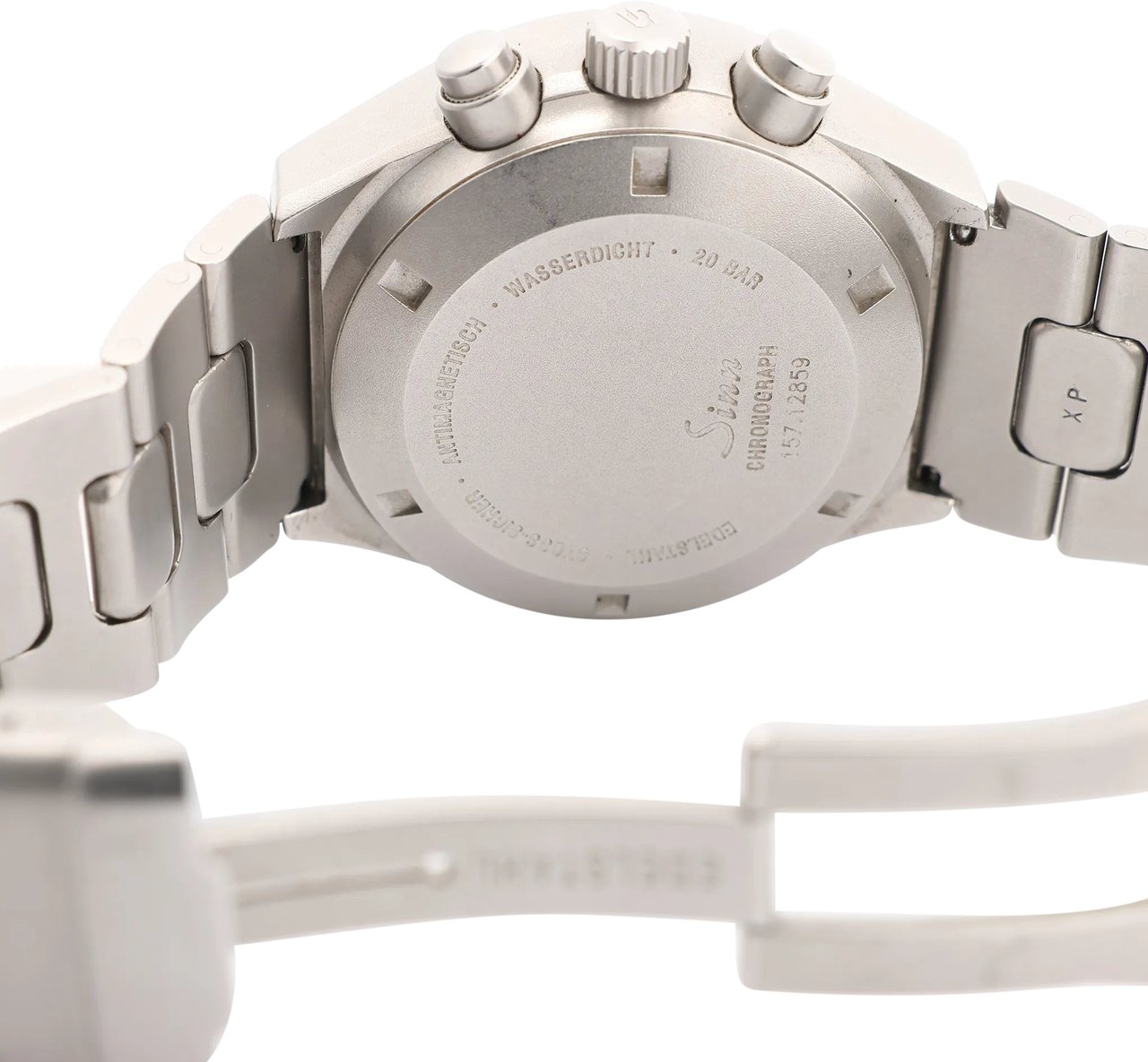 Sinn SINN Achilles Chronograph 157.EZM-4 157.12859 SS AT Watch with Black Dial Zwart