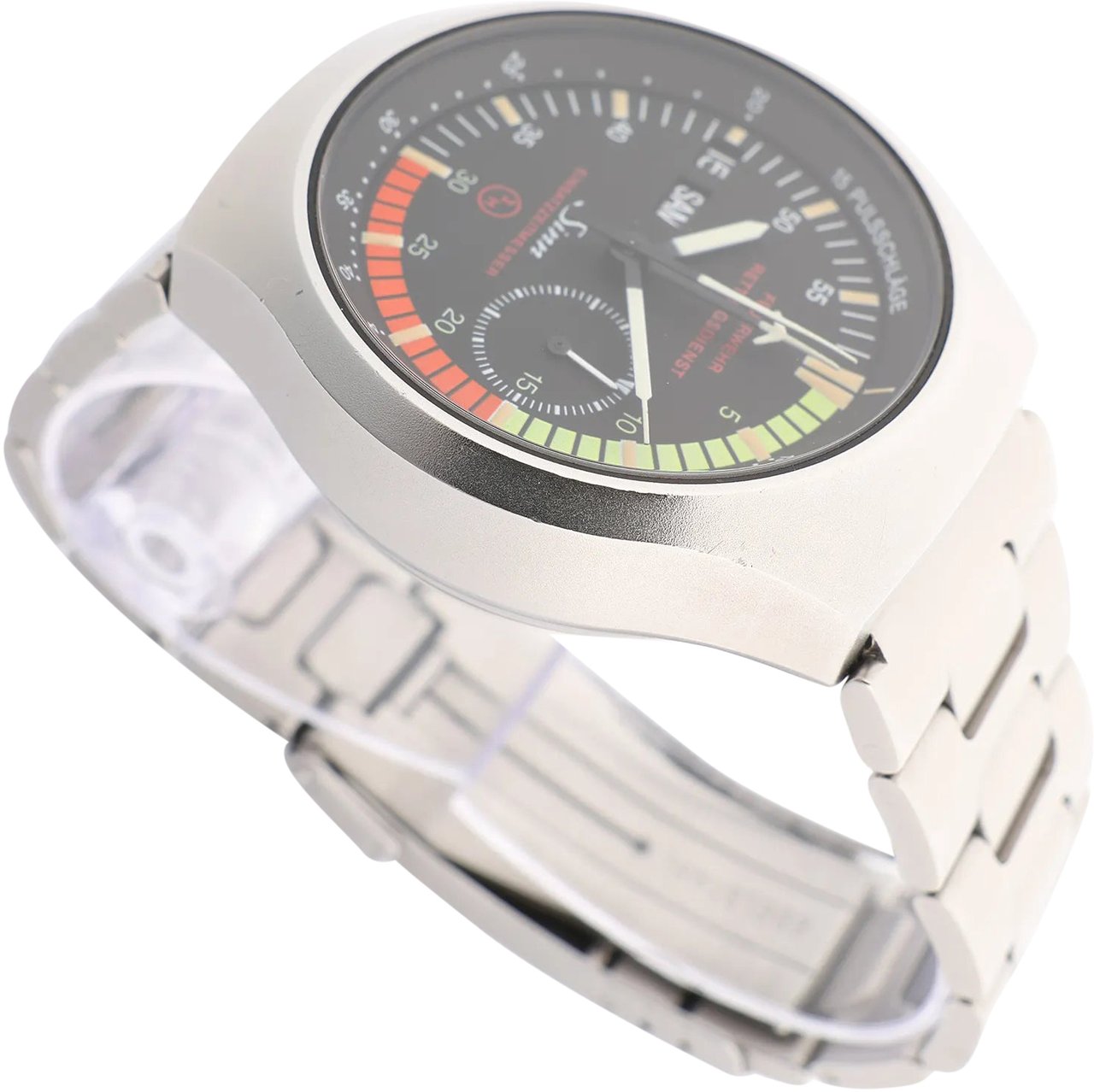 Sinn SINN Achilles Chronograph 157.EZM-4 157.12859 SS AT Watch with Black Dial Zwart