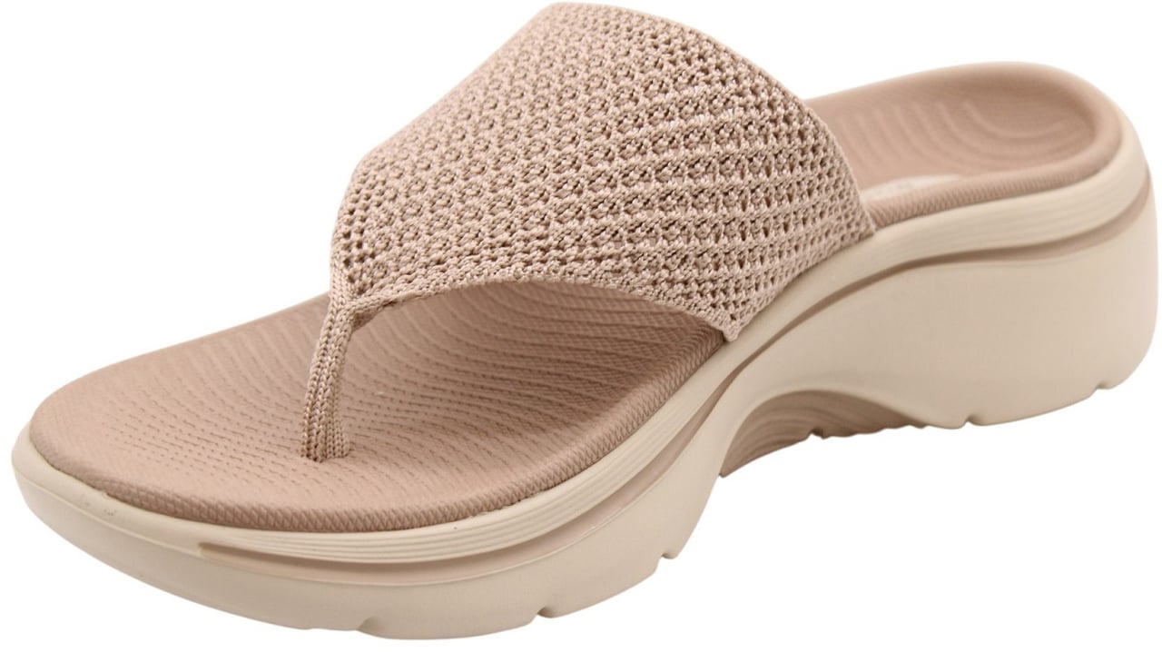Skechers Teenslipper Taupe Taupe