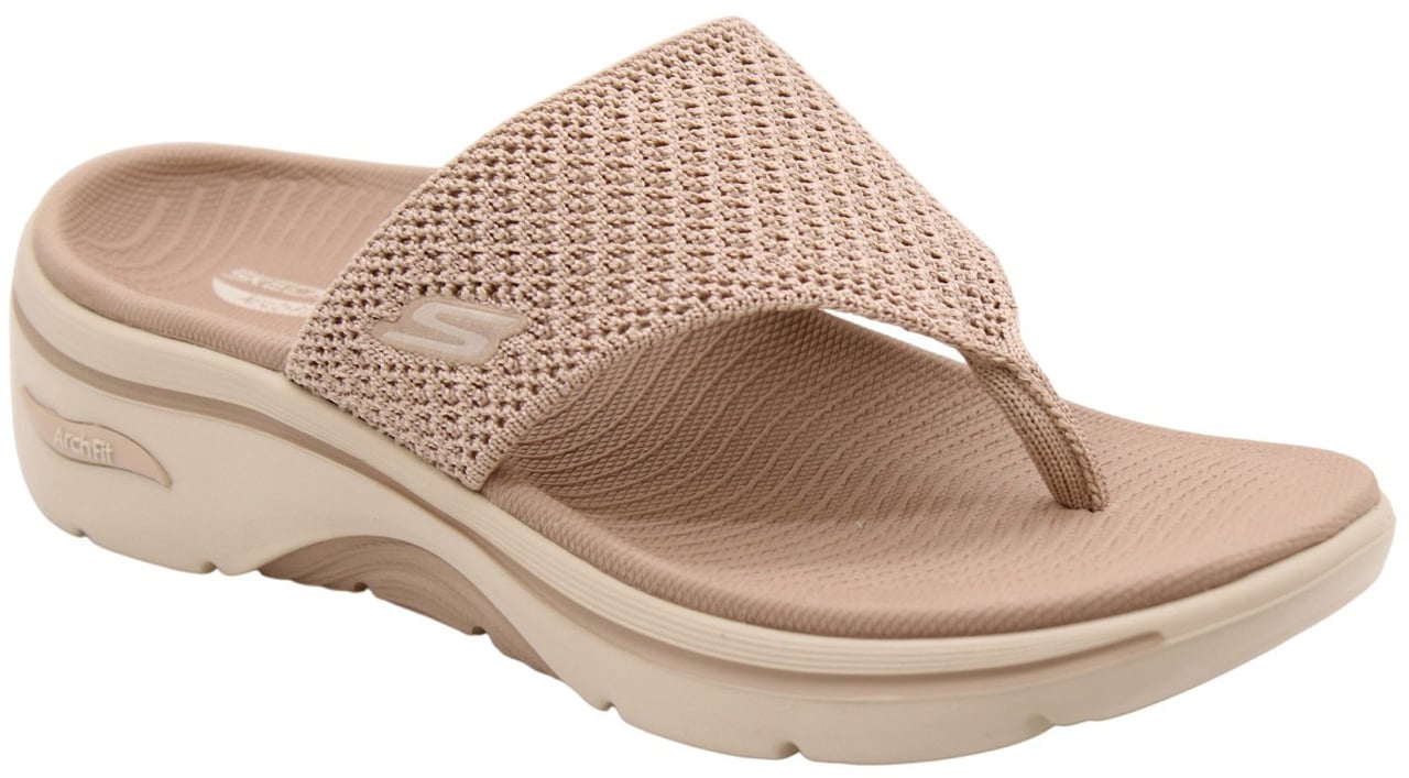 Skechers Teenslipper Taupe Taupe