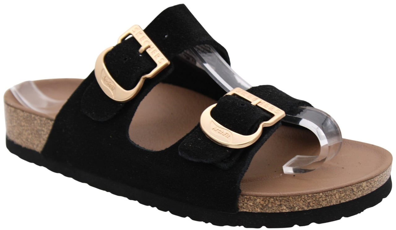 Skechers Slipper Black Zwart