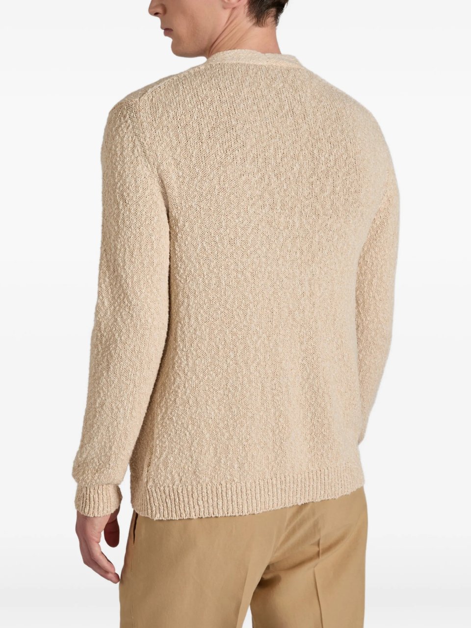 Slowear Slim Fit V Neck Cardigan Neutraal