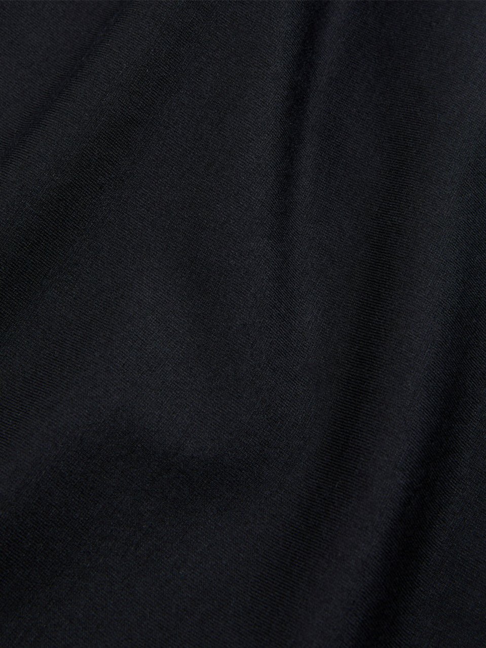 Slowear Black Boxy Fit Smooth Fabric T-shirt Zwart