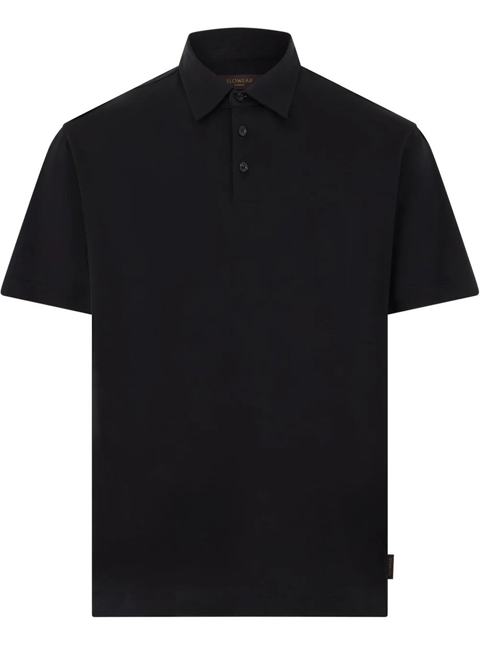 Slowear Black Classic Pima Cotton Polo Shirt Zwart