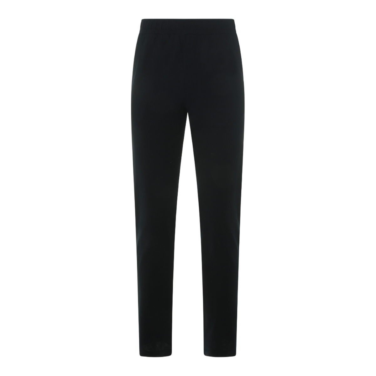 Slowear Straight-Leg Trousers With Elastic Waistband And Side Pockets Zwart