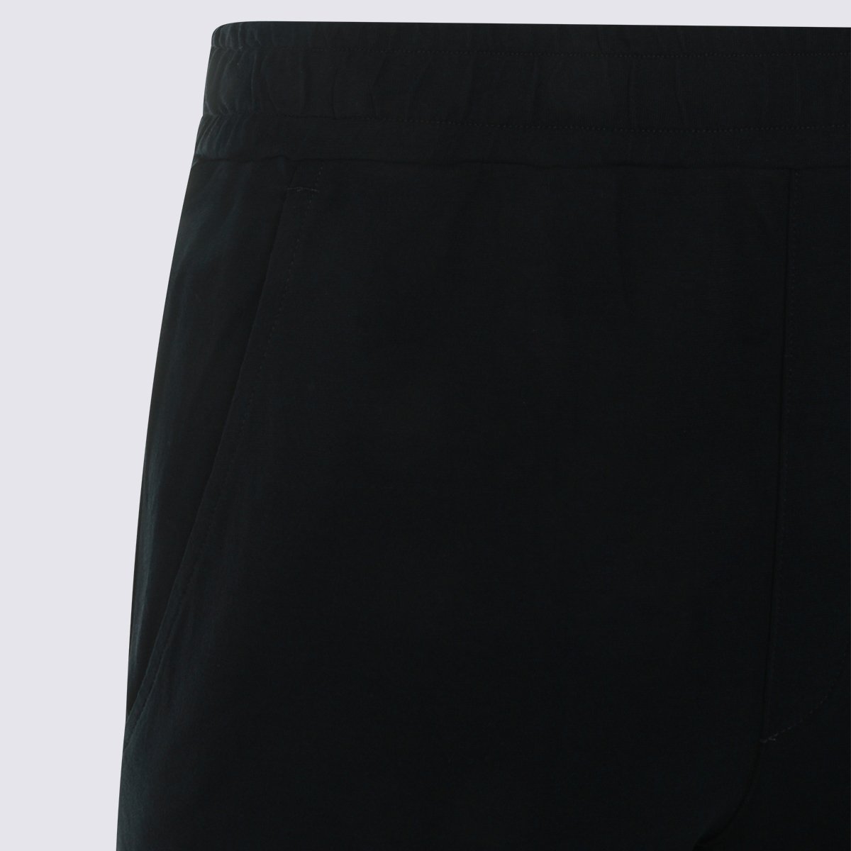 Slowear Straight-Leg Trousers With Elastic Waistband And Side Pockets Zwart