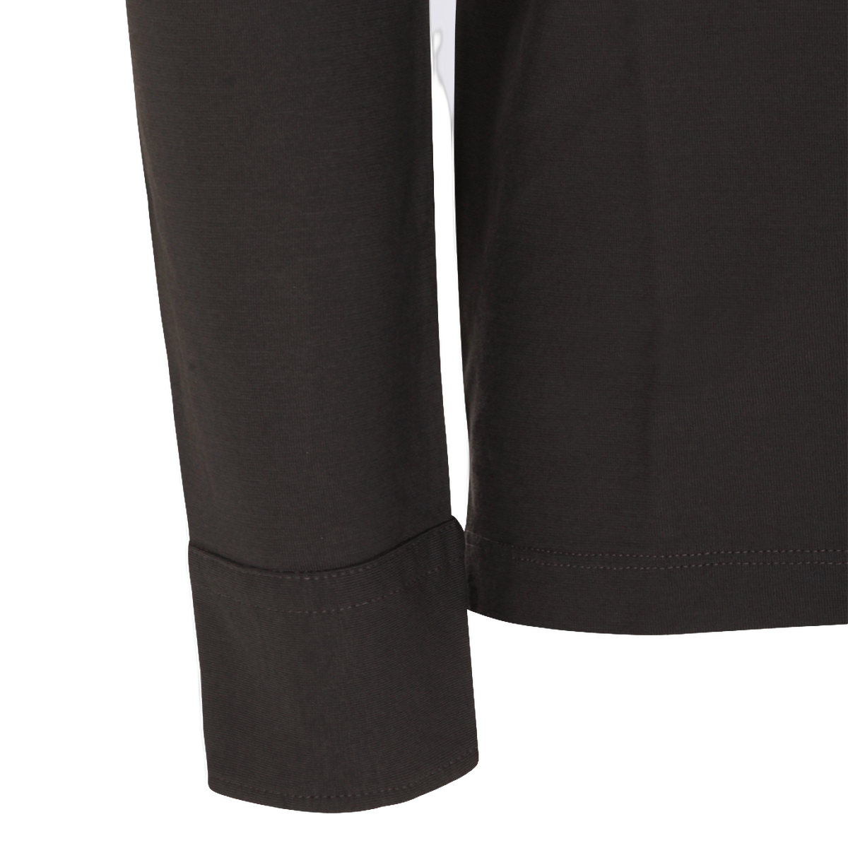 Slowear Long-Sleeve Polo Shirt with Classic Collar and Tailored Fit Grijs