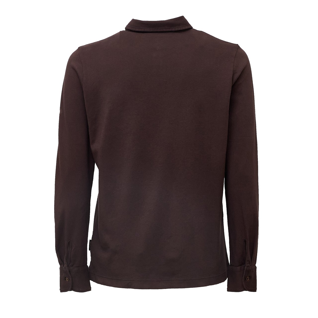 Slowear Slim Fit Long-Sleeve Polo Shirt Wit