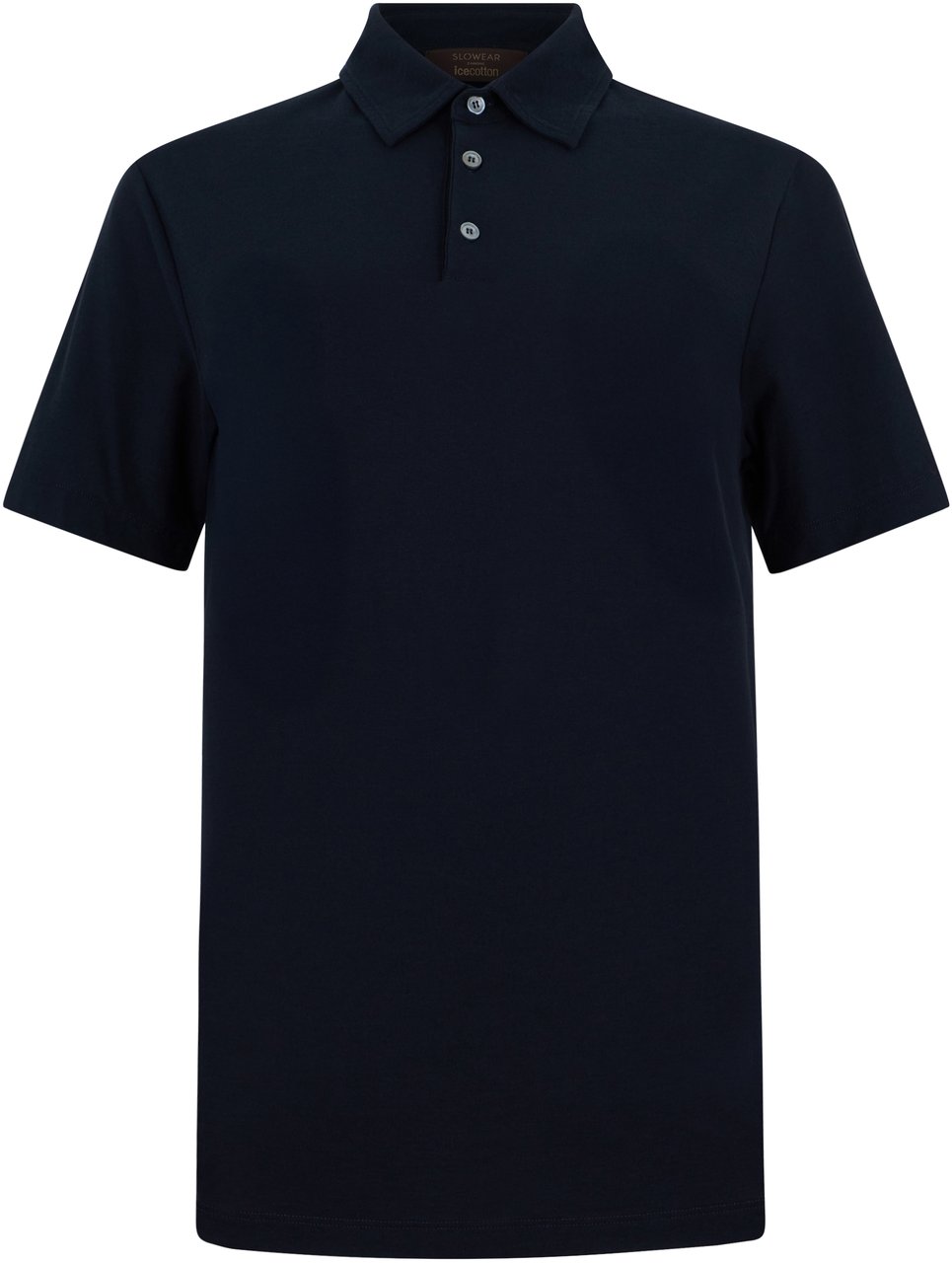Slowear Short sleeve polo in black cotton Zwart