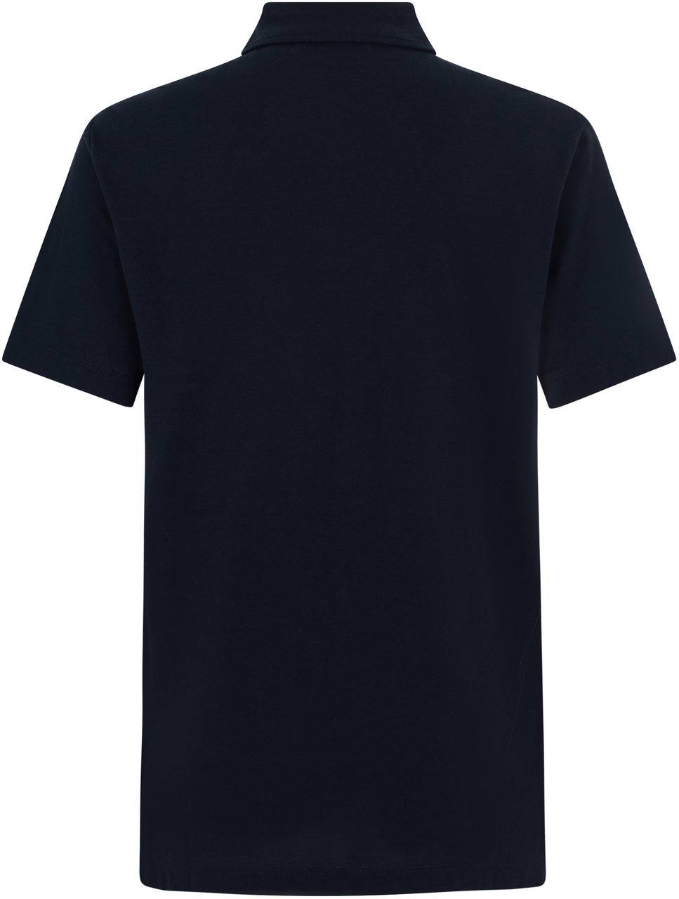 Slowear Short sleeve polo in black cotton Zwart