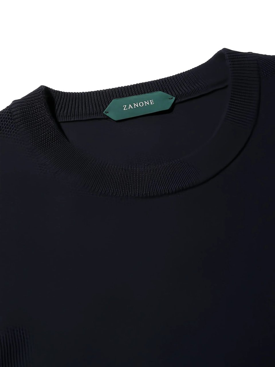 Slowear Fine-Knit Long-Sleeved Fabric Pullover Sweater Zwart