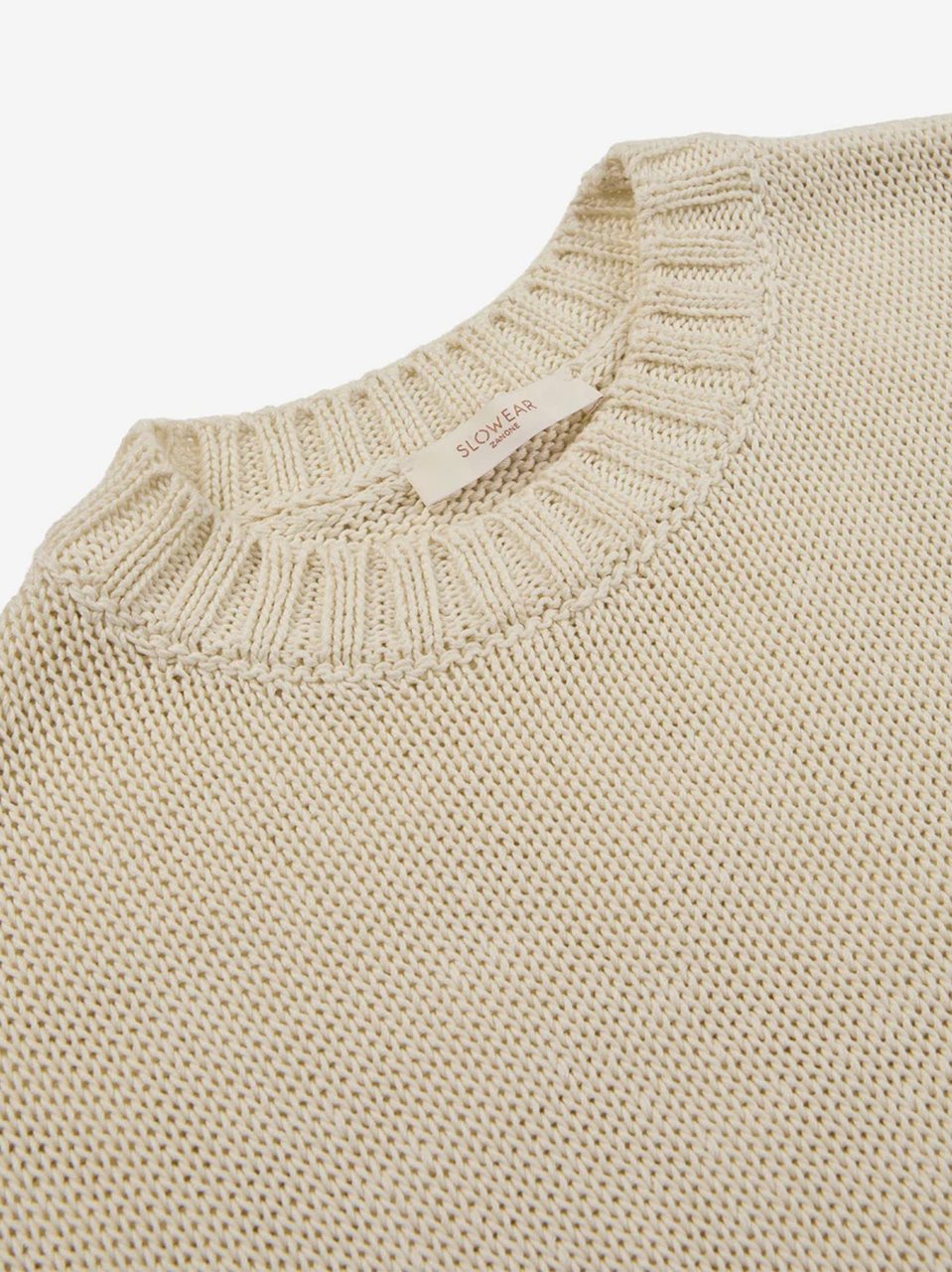 Slowear Neutral Boxy Fit Knitted Sleeveless Top Neutraal