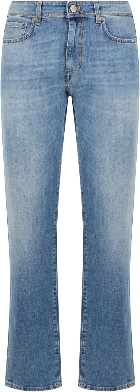 Slowear Regular Fit jeans with five pockets Blauw