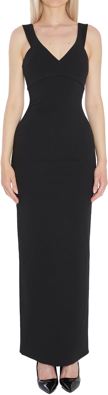 Solace London Nalani Maxi Dress in Black Zwart