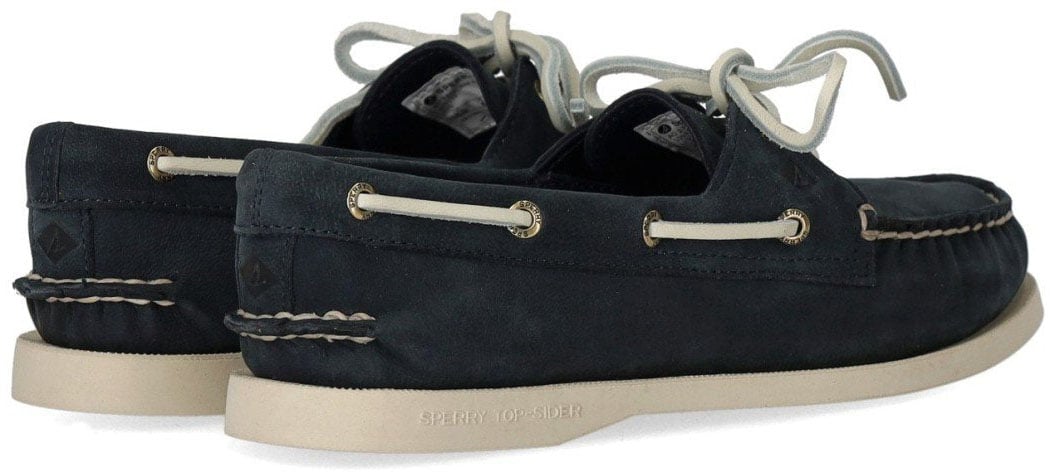 SPERRY NAVY LEATHER LOAFER Blauw