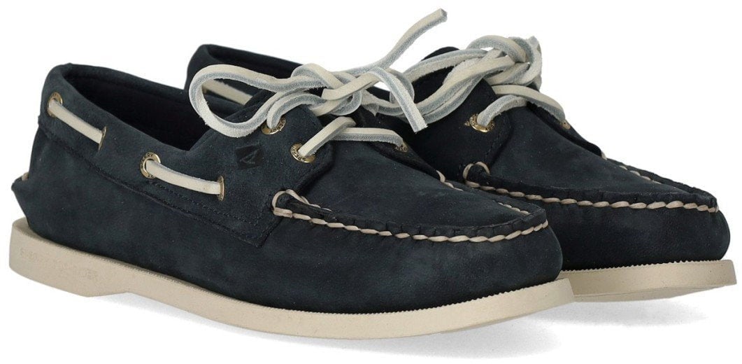 SPERRY NAVY LEATHER LOAFER Blauw