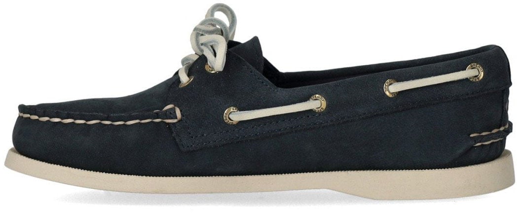 SPERRY NAVY LEATHER LOAFER Blauw