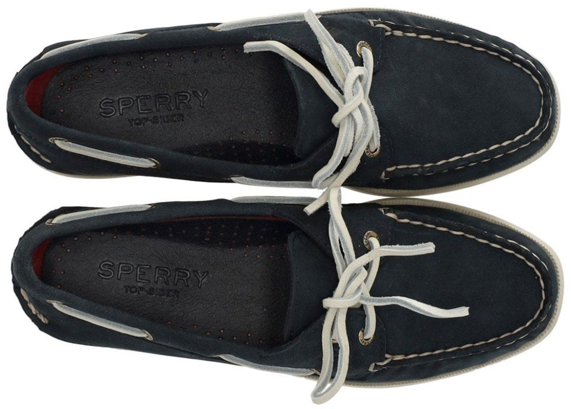 SPERRY NAVY LEATHER LOAFER Blauw