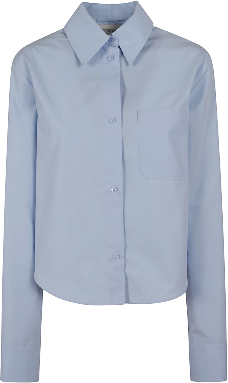 Sportmax SPORT MAXMARA Camicia plissè dietro CEPPO Lichtblauw