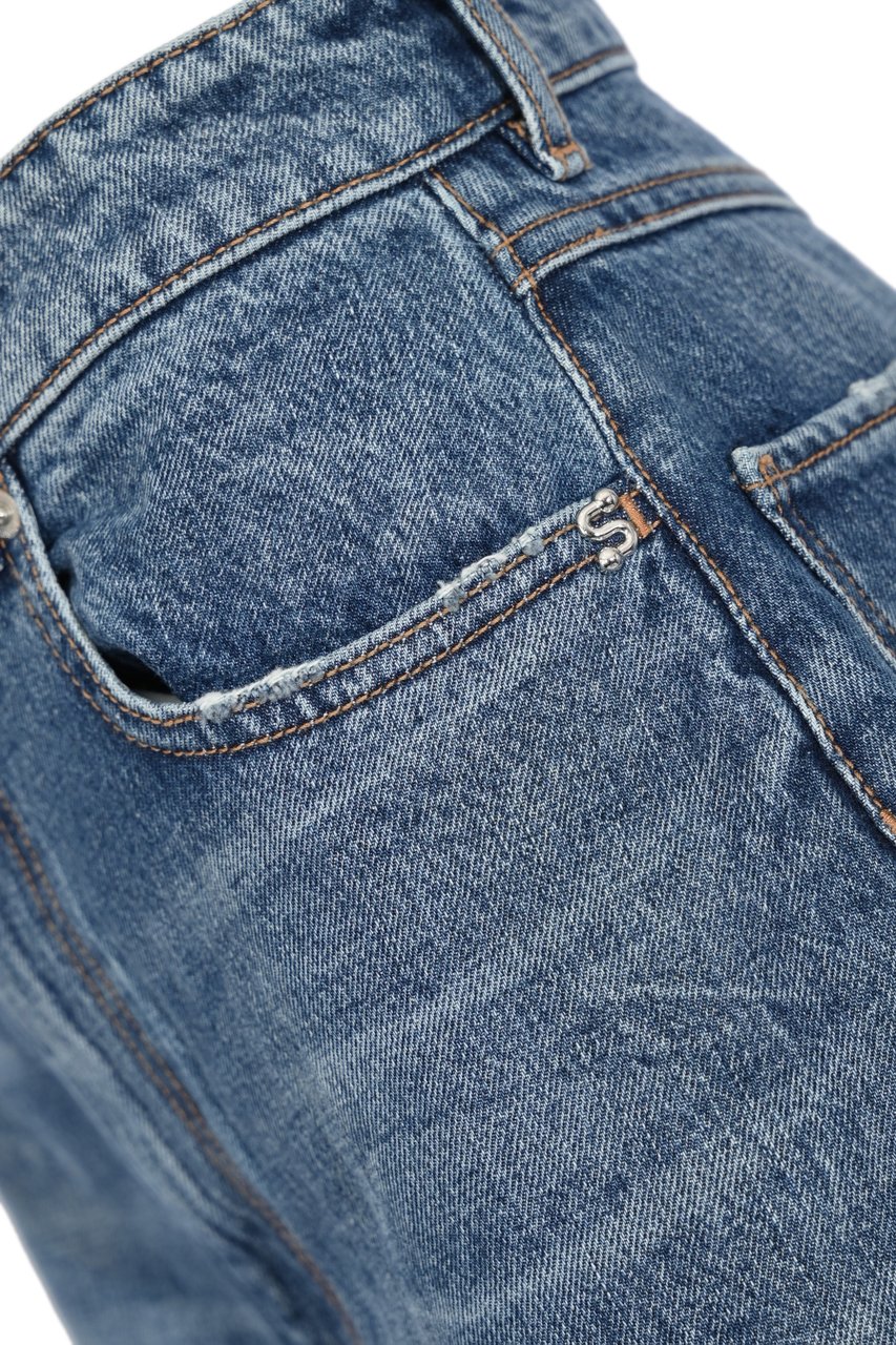 Sportmax Trousers Blue Blauw
