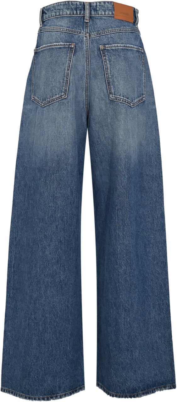 Sportmax Trousers Blue Blauw