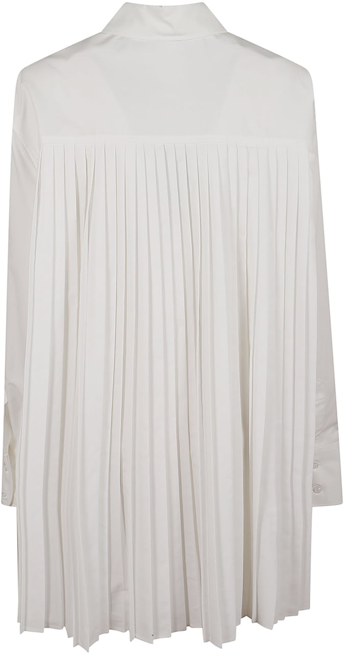 Sportmax SPORT MAXMARA camicia over plissè NESPOLA Wit