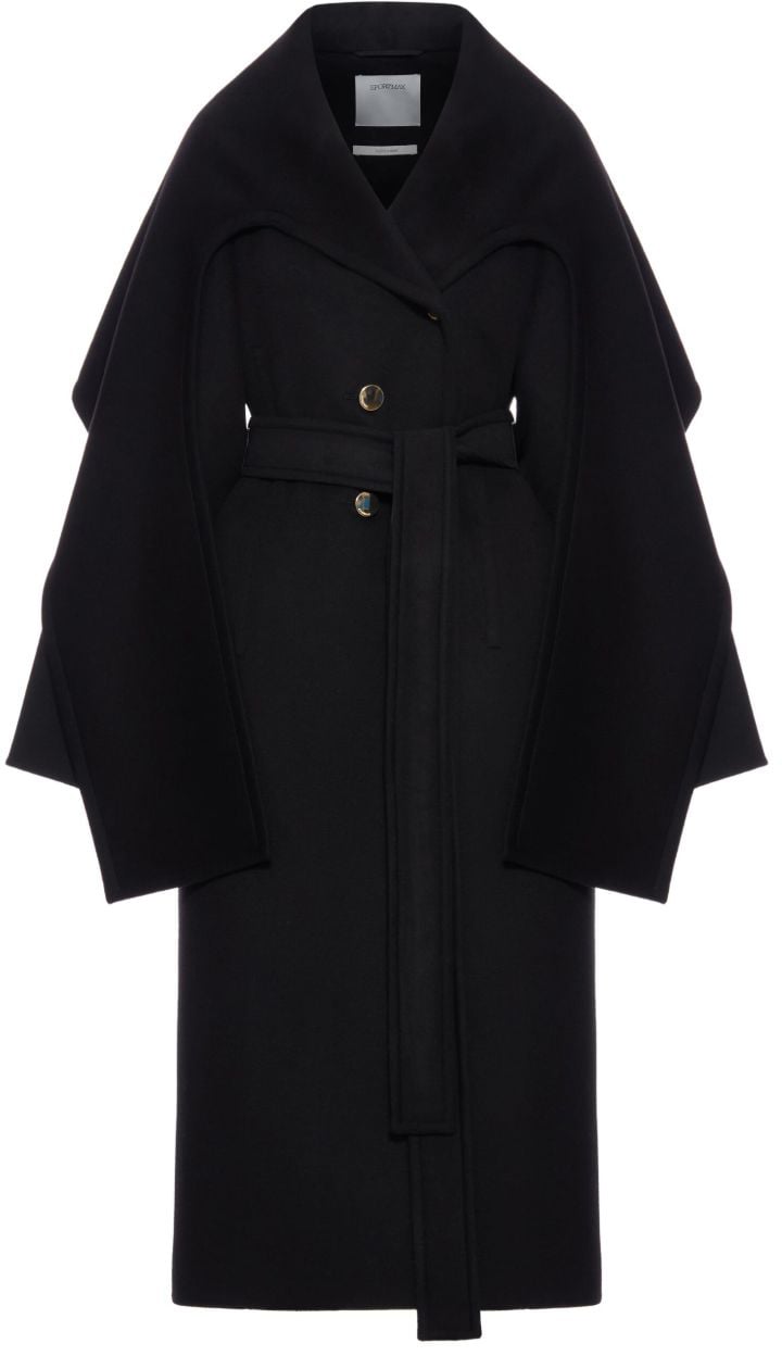 Sportmax Coats Black Zwart